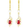 Esmoly Orecchini Donna Argento 925 Placato Pietra nascita Orecchini Pendenti Regalo Donna Ragazza (Oro 01)