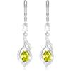 Esmoly Orecchini Donna Argento 925 Placato Pietra nascita Orecchini Pendenti Regalo Donna Ragazza (Argento 08)