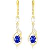 Esmoly Orecchini Donna Argento 925 Placato Pietra nascita Orecchini Pendenti Regalo Donna Ragazza (Oro 09)