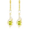 Esmoly Orecchini Donna Argento 925 Placato Pietra nascita Orecchini Pendenti Regalo Donna Ragazza (Oro 08)