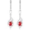 Esmoly Orecchini Donna Argento 925 Placato Pietra nascita Orecchini Pendenti Regalo Donna Ragazza (Argento 01)