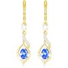 Esmoly Orecchini Donna Argento 925 Placato Pietra nascita Orecchini Pendenti Regalo Donna Ragazza (Oro 03)