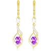 Esmoly Orecchini Donna Argento 925 Placato Pietra nascita Orecchini Pendenti Regalo Donna Ragazza (Oro 02)