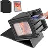 Aolso Deck Box,Magnetic Flip Deck Box Magic con capacità di 100+ Cartes Collezionabili, 2separadores+ 1Protector Rígido,Scatola Porta Carte per Carte da Collezione MTG PTCG TCG Commander, Nero Grigio