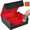 Aolso Deck Box per Carte Magic The Gathering, Scatola Magnetica per Carte da Collezione, Cartes da Gioco per 2400, Deck Case con 8 Separatori (Rosso)