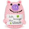 Aolso Mini Bambola Lavorata a Maglia, Piccola Bambola Lavorata a Maglia in Lana di Piccolo Maiale Rosa, Animali Lavorati a Maglia, Ufficio Decorazione, Peluche Bambola per Regali di Compleanno
