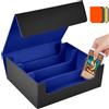 Aolso Deck Box per Carte Magic The Gathering, Scatola Magnetica per Carte da Collezione, Cartes da Gioco per 2400, Deck Case con 8 Separatori (Blu)