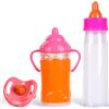 Aolso Set di 3 Accessori per Bambole, 2 Biberon Magico per Bambini di Medio Dimensioni e 1 Ciucci, Idee Regalo per Bambini
