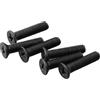 Jurtmy 6 viti di fissaggio M5/M6, 22 mm, filettatura sinistra per mandrino del trapano, adattatore per gambo, in metallo nero, mandrino UNF (M5 x 22 mm)