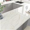 HotDecor Carta Da Parati Adesiva Muro Effetto Marmo Bianca Brillante Pellicola Adesiva Per Mobili Carta Da Parati Beige Moderna Per Parete Bagno Rivestimento Cucina Lavabile Rotolo 40cm x 200cm