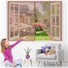 AMZSUN Zanzariera Magnetica Finestra Marrone 50x85cm Zanzariera Passeggino Chiusura Automatica Impedendo Agli Insetti Di Entrare per Porta Finestre Balcone Soggiorno