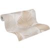 A.S. Création Livingwalls carta de parati TNT con motivo a foglie in crema, beige, grigio, metallico - carta de parati decorativo 10,05 x 0,53 m - 786731