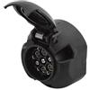 HELLA 8JB 005 949-031 Presa corrente, 12V, 7/6a... poli, Plastica, colore alloggiamento/sede nero, DIN/ ISO 1724