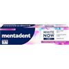 Mentadent White Now 3in1 Forever Young Dentifricio Sbiancante, Denti Più Bianchi Subito, Azione Anti-Macchia, Effetto Ottico Blu-Zaffiro, Schiuma Micellare Delicata, Gusto Menta 75 ml