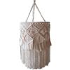Xoeryoy Paralume Boho, Paralume Boho in macramè intrecciato a mano - Copertura per lampada sospesa in fibra naturale con nappe per camera da letto, arredamento dormitorio, Style-1