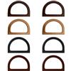 CWPFVQA 8 Manici A Forma di D, Manici per Borse in Legno, Manici A Semicerchio in Plastica, Manici per Borse Artigianali Fai da Te, Accessori per Borse