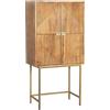 DRW Armadio, Legno e Metallo, Naturale Scuro, 150x40x75 cm