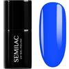 Semilac Smalto UV 983 Berry Blue, 7 ml, colore blu bacche intenso, look estivo, collezione Mood Boost Colors