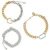 Steve Madden Set di gioielli da polso con cuore e moschettone, NON SIZE