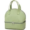 Nanxson 9L Borsa Termica Porta Pranzo Borsa Termoisolante per Pranzo, Lunch Bag Morbida Borsa Frigo Cooler Bag con Doppio Scomparto per Viaggio Campeggio Mare Spiaggia (9L,Verde)