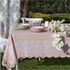 L'ATELIER 17 Tovaglia copritavolo da cucina rettangolare in 100% pizzo con fiori ricamati, Shabby Chic Sunset 160x280 cm 3 varianti ROSA MALVA