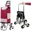 Generic Carrello della spesa a 3 ruote per salire le scale, pieghevole, leggero e antiscivolo, per anziani, casa, viaggi e uso commerciale(A)