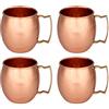 Zap Impex, set da 4 tazze per Moscow Mule realizzate a mano in puro rame