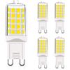 GOHDLAMP Lampadine G9 LED 6000K non dimmerabili, confezione da 5, G9 230V 4W 450Lm LED equivalente a lampadina alogena T4 da 40W, Lampadina LED con fascio luminoso di 360°