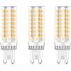 ZFQ Lampadine LED G9 10W, 95-LED SMD2835, 1000LM Equivalente 100W Alogena, Bianco caldo 3000K, 220-240V, Non Dimmerabile, Risparmio energetico, Angolo Di Fascio Di 360 °, 3 Pezzi