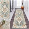 ZDYHMrj Tappeto passatoia da cucina, lavabile, antiscivolo, 90 x 180 cm, stile bohémien, colore blu, lungo, durevole, per corridoio, soggiorno, camera da letto, venduto al metro, personalizzabile,