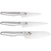 KAI Seki Magoroku Shoso set di coltelli 3 pezzi - Coltello multiuso lunghezza lama 12 cm, Coltello multiuso lunghezza lama 15 cm, Santoku lunghezza lama 16,5 cm - Acciaio 5CR15MoV 56 (±1) HRC