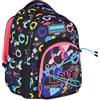 Mitama Zaino Scuola Elementare M-Power MusicLove, Triplo Scomparto, Ragazzi e Ragazze, Tasca Porta Borraccia, Schienale Imbottito, nero
