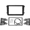 ELEKMPMGTD Auto Radio Stereo Fascia Frame 2 Din 178x102mm 178x100mm Per Golf V Plus Per Jetta V 2005 2006 2007 2008 2009(178X102MM)