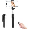 Generic Tripode di cellulare | selfie stick | Polo fotografico rotazione a 360 °, fotocamera in modalità multipla, materiale in lega di alluminio, retrattile e selfie per telefono cellulare per smar