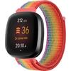 FYISWHO Traspirante Sport Cinturino per Fitbit Versa 4 / Versa 3, Nylon Bracciali Cinturini di Ricambio per Fitbit Sense 2 / Sense