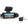 NLIGHTING Dash Cam Auto Specchietto Retrovisore con Telecamera Anteriore e Posteriore, Videocamera per Auto Display IPS 3,16, Angolo 140°, Registrazione Continua, Supporto Micro SD 128GB