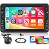 Hodozzy 8 Cœurs 4G+64G Android Autoradio pour Alfa Romeo 159 2004-2011 avec CarPlay Sans Fil Android Auto, 7 Pouces IPS Écran Tactile Stereo, GPS Radio avec Bluetooth, DSP, WiFi, Radio FM/RDS, Caméra