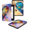 LODMLOER Custodia per Kindle Paperwhite 5/6/7 generazione, versione 2012-2017 (modello n. EY21/DP75SDI) Custodia protettiva leggera con funzione di sospensione/riattivazione automatica,Farfalla Cuore