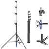 Soonpho 410cm Pro Stativo Fotografico Supporto Resistente per Luce Light Stand Treppiede per lampada Pro Spring, 410 cm, in alluminio, 4,1 m, altezza massima 15 kg