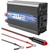 Behogan Inverter da 500 W, DC 12 V a 220 V, convertitore di tensione per auto, convertitore di corrente, inverter da 12 V a 220 V, spina accendisigari da auto, ricarica il tuo laptop, iPad