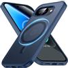 FNDMIL [NO.1 Magnetico Cover per Google Pixel 10a con Mag-Safe [Traslucido Opaco][Anti-Impronta] [Protezione Militare Antiurto] Custodia Rigida con Morbido Silicone per Pixel 10a Case Blu