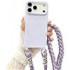 Emlivi - Custodia con cordino per iPhone 17 Pro Max, custodia in silicone liquido con elegante cordoncino in nylon, cover protettiva con elegante cordino a tracolla per iPhone 17 Pro Max, lavanda