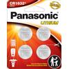 Panasonic CR1632 - Batterie a bottone al litio a lunga durata, 3,0 V, resistenti ai bambini, confezione da 4 batterie