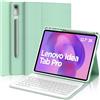 IVEOPPE Cover Tastiera Lenovo Idea Tab Pro 12.7 Pollici 2025, Custodia Tastiera Italiano Bluetooth Staccabile per Lenovo Xiaoxin Pad Pro 12,7 2025, Verde erba