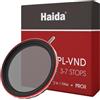 Haida 67 mm VND+CPL 2 in 1 ND2-ND128 filtro regolabile (3-7 stop) per obiettivo della fotocamera, polarizzatore multistrato nano-rivestimento + filtro a densità neutra variabile con copriobiettivo