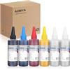 Aomya DTF Ink Premium DTF - Kit di conversione di inchiostro a trasferimento termico, 600 ml, compatibile con Epsn ET8550, ET-8500, L1800, L805, XP-15000, R1390, R2000, R2400, P400, P800, tutte le