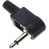 Keple Spina Jack Da 3,5 Mm, Mono A 90 Gradi - Confezione Da 5, Presa In Plastica Per Riparazione Jack TS 2 Poli Maschio A Saldare Tipo Connettore Cavo Audio Fai Da Te
