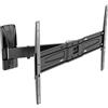 Meliconi Slimstyle Plus 600 SR, supporto con braccio ultra sottile da parete per TV a schermo piatto da 50'' a 82'', orientabile in orizzontale e verticale, VESA 300-400-600, colore nero