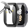 Akanry [2 Stück] Custodia rigida compatibile con Mibro Watch T2 con pellicola protettiva, 9H Durezza Hart PC Case sottile in vetro temperato per Smart, nero+trasparente