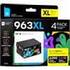 iNKPAD 4 cartucce 963XL Multipack per HP 963 963 XL per HP OfficeJet Pro 9010 9012 9013 9014 9015 9016 9018 9019 9020 9022 9023 9025 9026 9028 (nero/ciano/ Magenta/giallo)